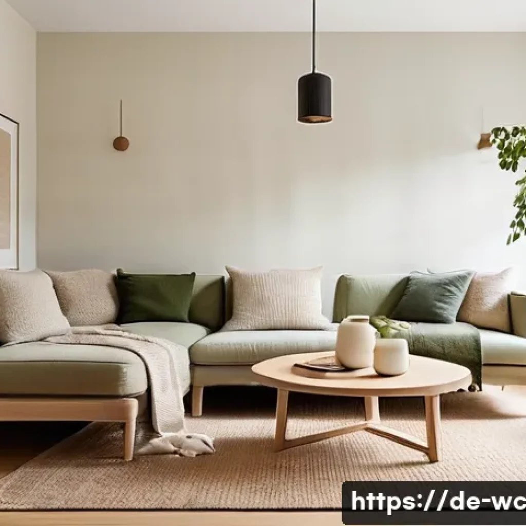 도시 속 느린 주택 디자인 아이디어 - **A Serene City Apartment Living Room:** A spacious, inviting living room designed for "Slow Living"...